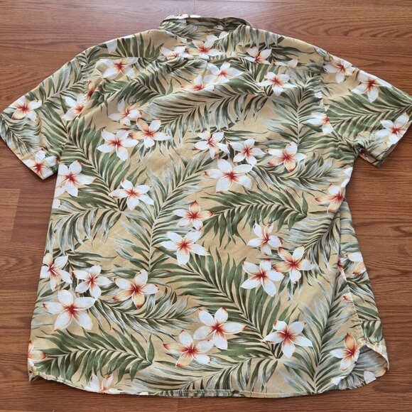 J Crew Men's Linen Shirt Size L Hawaiian Floral Tropical Classic Fit Multicolor - Picture 9 of 11